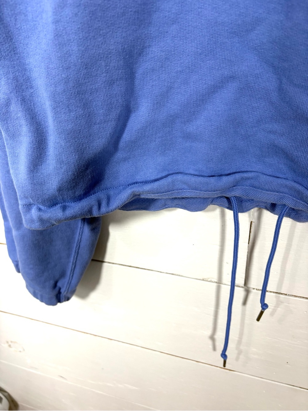 JW Anderson x Uniqlo Blue Half Zip Cropped Sweatshirt Women’s Medium - Picture 5 of 9